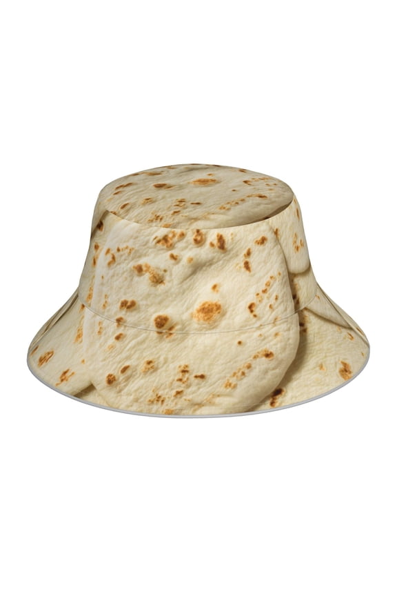 Taco Tortillas Print Reflective Bucket Hat,Outdoor Hat for Men and Women,Bucket Hat for Travel Fishing Hunting Summer Camp