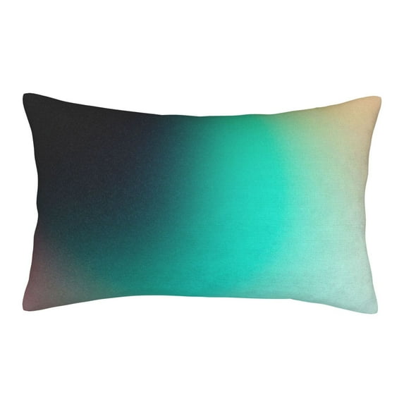 Fuzoiu Teal and Peach Print Fuzzy Pillowcases, Super Soft Pillow Case Cover with Zipper for Bedroom, Sofa, Couch,Cozy Pillow Shams for All Seasons-14"x20"