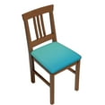 thumbnail image 1 of Fuzoiu Teal Turquoise Print Square Cushion Cover,Couch Cushion Covers, Stretch Seat Slipcover for Dining Chairs, Banquets, and Home Decor-Four Pieces, 1 of 7