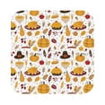 thumbnail image 1 of Fuzoiu Thanksgiving Print Leather Coasters Set,Drink Coasters Set of 6,for Tabletop Protection, Durable PVC Coasters,Home Décor and Housewarming Gift,Square, 1 of 7