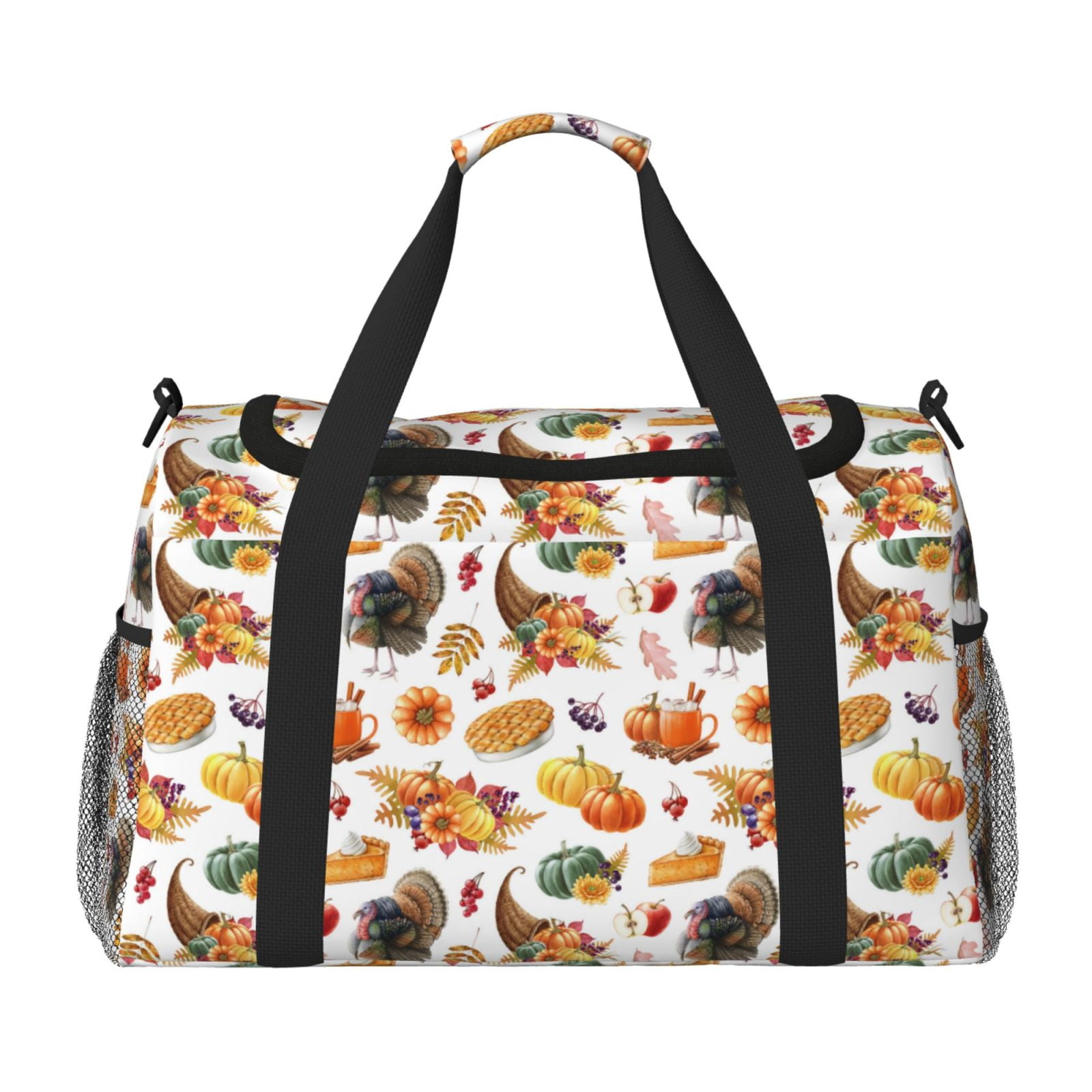 Fuzoiu Thanksgiving Turkeys 1 Print Travel Duffle Bag,Carry On Tote Bags,Duffel Bag,Sport Gym Bag, Hospital Bag for Labor and Delivery, Overnight Bag,Luggage Bag