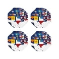 thumbnail image 1 of Fuzoiu The Map Of United States Print Leather Coasters Set,Drink Coasters Set of 4,for Tabletop Protection, Durable PVC Coasters,Home Décor and Housewarming Gift-Octagon, 1 of 6