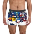 thumbnail image 1 of Fuzoiu The Map Of United States Print Men's Ultra Breathable Underwear,No Riding Up Boxer Briefs with ComfortFlexible Waistband-XX-Large, 1 of 5