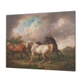 thumbnail image 1 of Fuzoiu Three Horses Oil Painting Print Canvas Wall Decorative,Modern Artwork Picture Decor Painting,Living Room Bedroom Home Office,Framed Hangable Decorative Artwork Size 30x40, 1 of 6