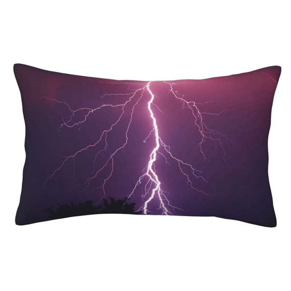 Fuzoiu Thunderstorm Violet Purple Print Pillow Case with Hidden Zipper,Pillow Covers,Soft and Comfortable Pillowcase-20"x30"