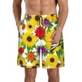 thumbnail image 1 of Fuzoiu Tiger Swallowtail On Flowers Print Men's Beach Shorts,Men's Swim Trunks,Quick Dry Board Shorts with Pockets,Men's Bathing Suits for Surfing, Running, and Casual Wear-X-Large, 1 of 6