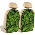 thumbnail image 1 of Fuzoiu Tiny Green Fern Leaves Print 2 Pack Kick Mat Back Seat Protector With 3 Storage Pockets, Universal Car Seat Back Organizer For Kids Pets, Waterproof Backseat Protector For Most Car, 1 of 8