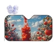 thumbnail image 1 of Fuzoiu Tomato Field Bottle Print Car Windshield Sun Shade,Block Uv Rays Sunshade,Foldable Front Window Sun Visor Protector for Car,SUV,Truck-Keep Vehicle Cool-Tomato Field Bottle, 1 of 8