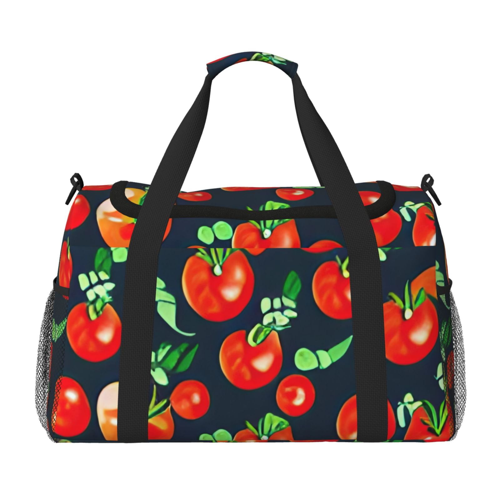 Fuzoiu Tomatoes Print Travel Duffle Bag,Carry On Tote Bags,Duffel Bag,Sport Gym Bag, Hospital Bag for Labor and Delivery, Overnight Bag,Luggage Bag