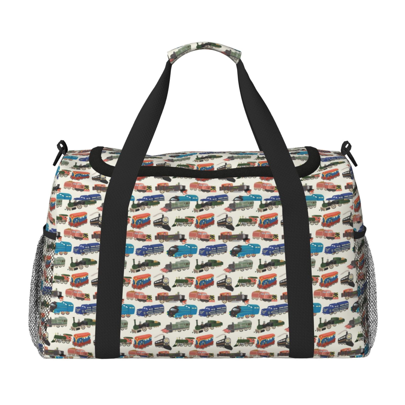 Fuzoiu Train Print Travel Duffle Bag,Carry On Tote Bags,Duffel Bag,Sport Gym Bag, Hospital Bag for Labor and Delivery, Overnight Bag,Luggage Bag