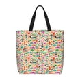 thumbnail image 1 of Fuzoiu Travel Print Durable Tote Bag,Shoulder Bag with Zipper Closure,Casual Tote's Handbag,for Daily Use, Shopping, School, Work, 1 of 7