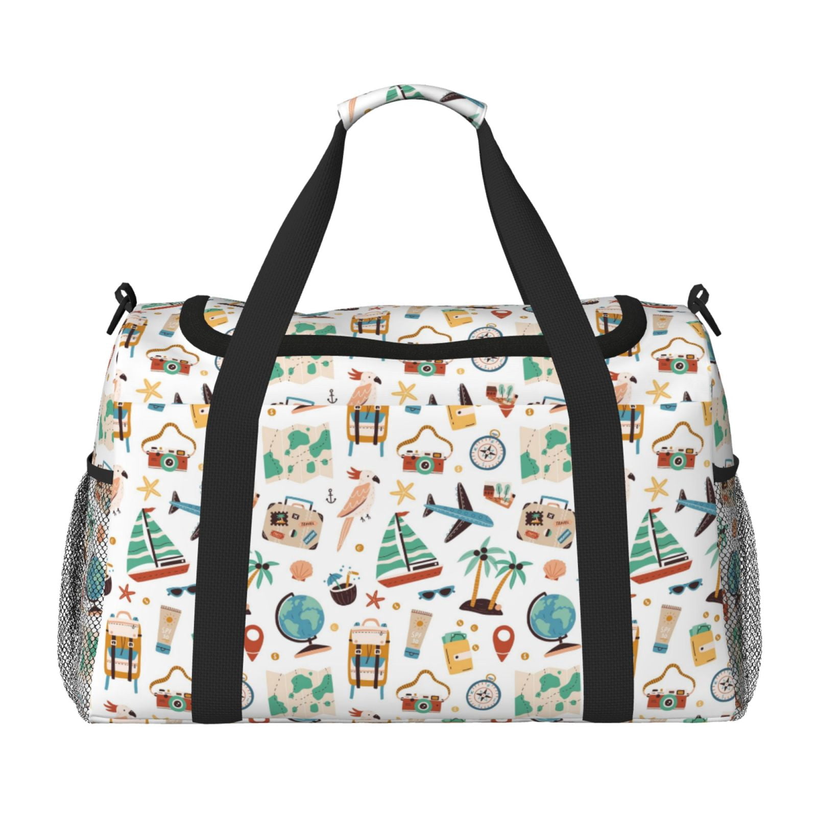 Fuzoiu Travel1 Print Travel Duffle Bag,Carry On Tote Bags,Duffel Bag,Sport Gym Bag, Hospital Bag for Labor and Delivery, Overnight Bag,Luggage Bag