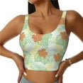 thumbnail image 1 of Fuzoiu Tropical Flowers Print Women's Sports Vest,U-Back Sports Tank,Gym Vests,Athletic Sleeveless Shirts,Exercise Undershirts,Yoga, Gym, and Dance Wear-Medium, 1 of 8