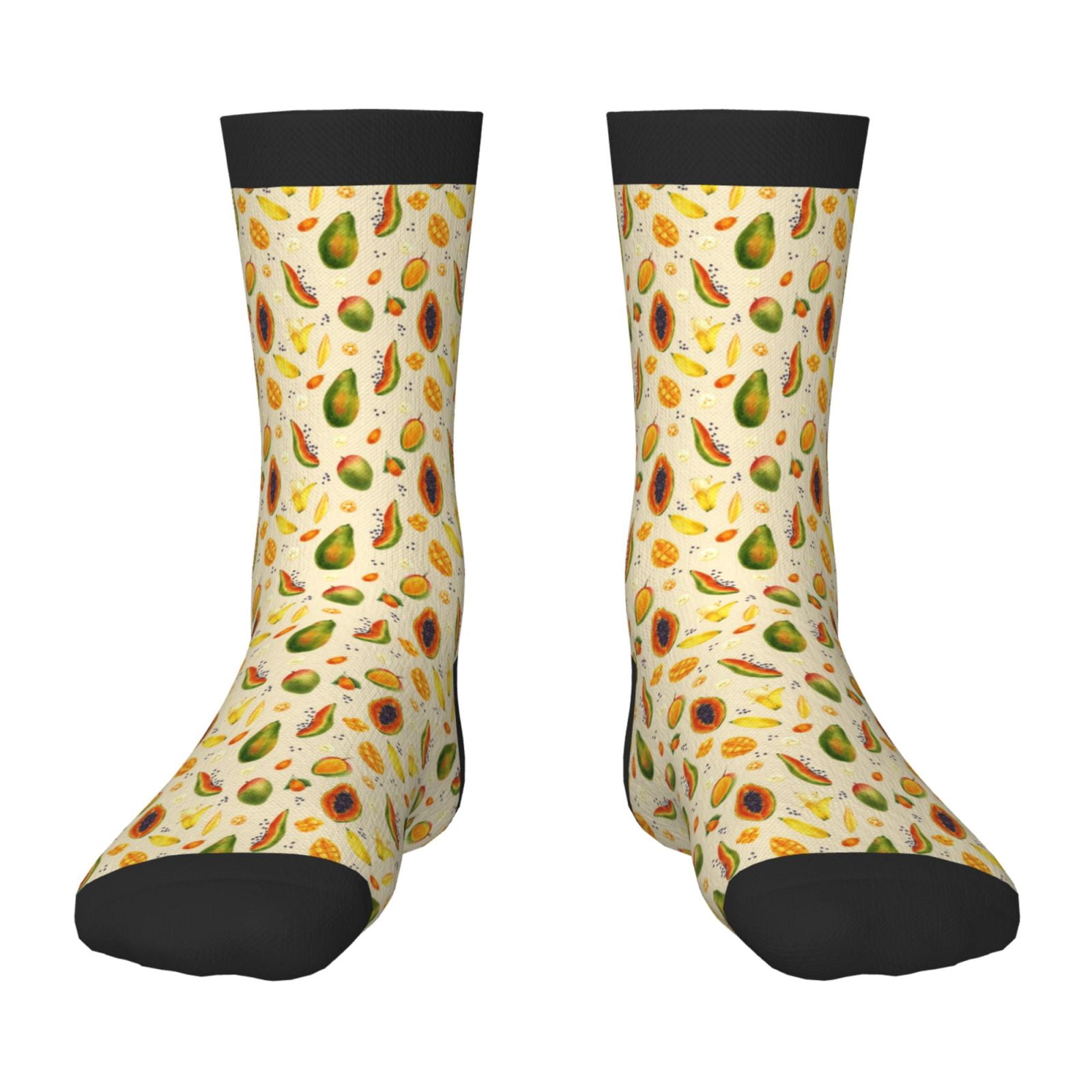 Fuzoiu Tropical Fruits Print Kids Socks For Boys Girls,Grip Crew Socks ...