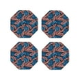 thumbnail image 1 of Fuzoiu Tropical Leaves Print Leather Coasters Set,Drink Coasters Set of 4,for Tabletop Protection, Durable PVC Coasters,Home Décor and Housewarming Gift-Octagon, 1 of 6