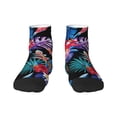 thumbnail image 1 of Fuzoiu Tropical Palm Leaves Print Adult Socks, Crew Moisture-wicking Socks, Unisex Cushion Crew Socks,Casual Sports Ankle Socks, 1 of 7