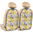 thumbnail image 1 of Fuzoiu Tropical Pineapples Print 2 Pack Kick Mat Back Seat Protector With 3 Storage Pockets, Universal Car Seat Back Organizer For Kids Pets, Waterproof Backseat Protector For Most Car, 1 of 8
