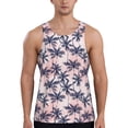 thumbnail image 1 of Fuzoiu Tropics Palm Trees Print Men's Workout Tank Tops,Sleeveless Gym Shirt Quick Dry,Fitness Bodybuilding T-Shirt,Muscle Athletic Workout Tee-XX-Large, 1 of 7