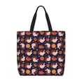 thumbnail image 1 of Fuzoiu Turkey And Thanksgiving Print Durable Tote Bag,Shoulder Bag with Zipper Closure,Casual Tote's Handbag,for Daily Use, Shopping, School, Work, 1 of 7