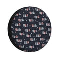 thumbnail image 1 of Fuzoiu USA Print Universal Spare Tire Cover with Buckle Strap, Waterproof Wheel Covers for Jeep, Trailer, RV, Truck and All Car-14 inch, 1 of 6