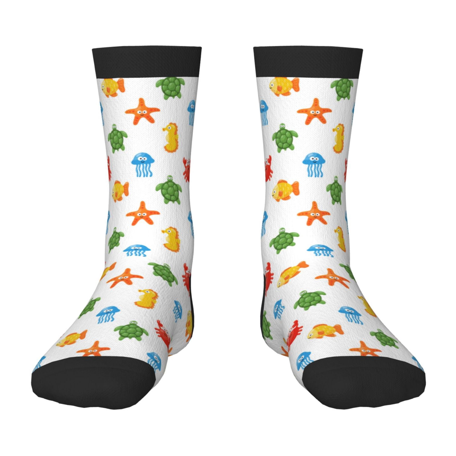 Fuzoiu Undersea Animals Print Kids Socks For Boys Girls,Grip Crew Socks ...