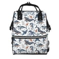 thumbnail image 1 of Fuzoiu Underwater Animals 1 Print Diaper Bag Backpack,Baby Essentials Travel Tote,Multi function Waterproof Diaper Bag, Travel Essentials Baby Bag - Unisex, 1 of 6