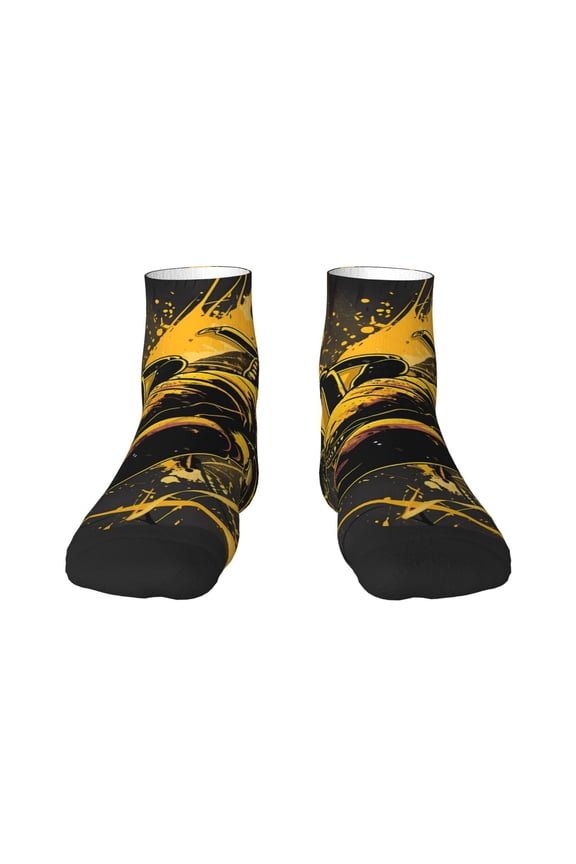Urban Graffiti Scorpion Illustration Print Adult Socks, Crew Moisture-wicking Socks, Unisex Cushion Crew Socks,Casual Sports Ankle Socks