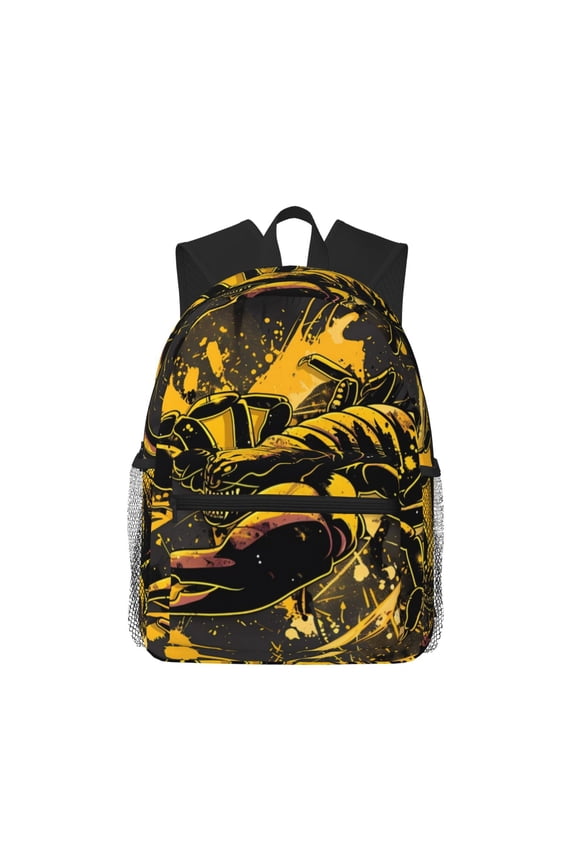 Urban Graffiti Scorpion Illustration Print School Backpack for Teens,Large Bookbag,Lightweight Laptop Bag for Travel, Work, School & Outdoor Adventures
