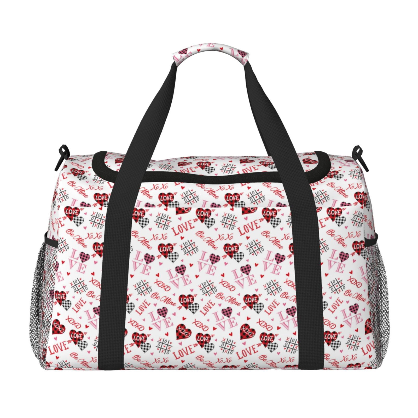 Fuzoiu Valentine's Day Print Travel Duffle Bag,Carry On Tote Bags,Duffel Bag,Sport Gym Bag, Hospital Bag for Labor and Delivery, Overnight Bag,Luggage Bag
