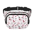thumbnail image 1 of Fuzoiu Valentine's Day gnomes Print Unisex Square Double Layer Waist Bag,Crossbody Fanny Pack Travel Workout Accessory, 1 of 8