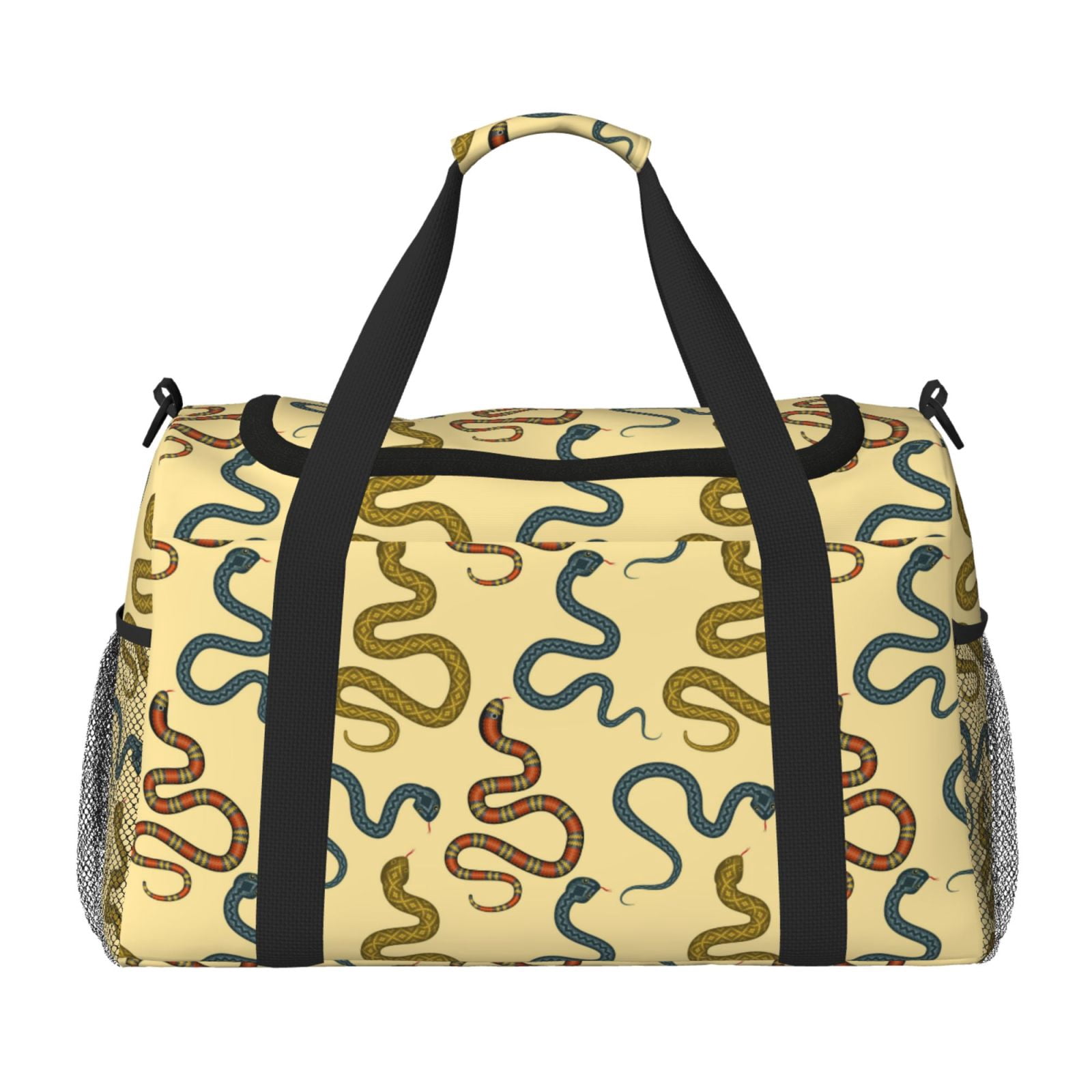 Fuzoiu Various Snake Print Travel Duffle Bag,Carry On Tote Bags,Duffel Bag,Sport Gym Bag, Hospital Bag for Labor and Delivery, Overnight Bag,Luggage Bag