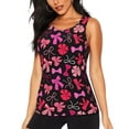thumbnail image 1 of Fuzoiu Various pink and red Bow knots Print Women's Workout Tank Top,Athletic Racerback Sports Tank,Tops Sleeveless Running Loose Fit Yoga Tops,Active Shirts for Yoga, Running, and Gym-Medium, 1 of 7