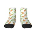 thumbnail image 1 of Fuzoiu Vegan Fruit Carrot Print Adult Socks, Crew Moisture-wicking Socks, Unisex Cushion Crew Socks,Casual Sports Ankle Socks, 1 of 7
