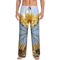 thumbnail image 1 of Fuzoiu Vibrant Butterfly And Sunflowers Print Men's Pajama Pants,Lounge Pants for Men,Lounge PJ Bottoms,Sleepwear Pants with Drawstring Pockets -XX-Large, 1 of 6