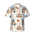 thumbnail image 1 of Fuzoiu Vintage Autumn Truck Print Hawaiian Shirt for Men, Summer Beach Casual Short Sleeve Button Down Shirts, Men’s Beach Summer Shirts with Pocket,XX-Large, 1 of 7