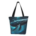 thumbnail image 1 of Fuzoiu Vintage Blue Pattern Whale Print Large Capacity Shoulder Bag for Women,Large Capacity Office Purse,Laptop Tote Bag,Casual Everyday Tote for Work Beach Travel and Shopping Grocery, 1 of 6