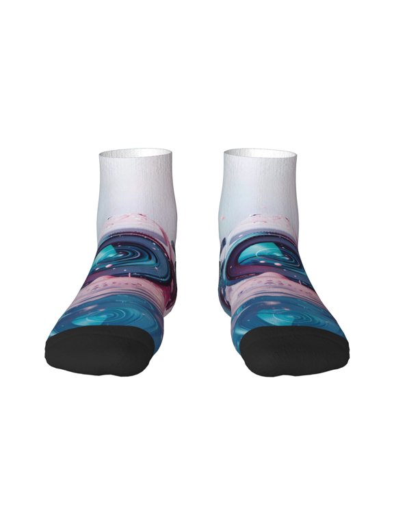 Vintage Camera Splash Art Print Adult Socks, Crew Moisture-wicking Socks, Unisex Cushion Crew Socks,Casual Sports Ankle Socks