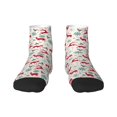 thumbnail image 1 of Fuzoiu Vintage Christmas Reindeer Print Adult Socks, Crew Moisture-wicking Socks, Unisex Cushion Crew Socks,Casual Sports Ankle Socks, 1 of 7