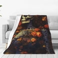 thumbnail image 1 of Fuzoiu Vintage Floral Skull Print Ultra-Soft Micro Fleece Blanket,All Seasons Flannel Throw, Lightweight Blanket for Bed, Sofa, Couch, Movie Night, Camping, and Travel-50"x40", 1 of 7