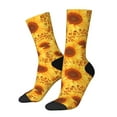 thumbnail image 1 of Fuzoiu Vintage Leopard Print Sunflower Print Athletic Crew Socks for Men & Women,Casual Crew Socks,Above Ankle Crew Socks for Business, Casual, 1 of 6
