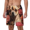 thumbnail image 1 of Fuzoiu Vintage Red Flower Chihuahua Print Men's Swim Shorts,Quick-Dry Double-Layer Swim Trunks,Board Trunks,Beach Shorts Swimwear Bathing Suits-XX-Large, 1 of 6
