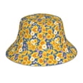thumbnail image 1 of Fuzoiu Vintage White Yellow Sunflower Print Reflective Bucket Hat,Outdoor Hat for Men and Women,Bucket Hat for Travel Fishing Hunting Summer Camp, 1 of 6