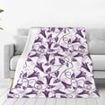 thumbnail image 1 of Fuzoiu Violets Flowers Print Ultra-Soft Micro Fleece Blanket,All Seasons Flannel Throw, Lightweight Blanket for Bed, Sofa, Couch, Movie Night, Camping, and Travel-50"x40", 1 of 7
