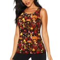 thumbnail image 1 of Fuzoiu Warm Forest Plants and Deer Print Women's Workout Tank Top,Athletic Racerback Sports Tank,Tops Sleeveless Running Loose Fit Yoga Tops,Active Shirts for Yoga, Running, and Gym-XX-Large, 1 of 7