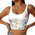 thumbnail image 1 of Fuzoiu Watercolor Floral Print Women's Sports Vest,U-Back Sports Tank,Gym Vests,Athletic Sleeveless Shirts,Exercise Undershirts,Yoga, Gym, and Dance Wear-X-Large, 1 of 8