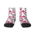 thumbnail image 1 of Fuzoiu Watercolor Flowers Print Adult Socks, Crew Moisture-wicking Socks, Unisex Cushion Crew Socks,Casual Sports Ankle Socks, 1 of 7