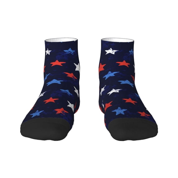 Fuzoiu Watercolor Stars1 Print Adult Socks, Crew Moisture-wicking Socks, Unisex Cushion Crew Socks,Casual Sports Ankle Socks