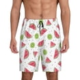 thumbnail image 1 of Fuzoiu Watermelon And Kiwi Print Pajama Shorts for Men, Men's Pajama Bottoms,Mens Lounge Sleepwear,Pajama Pants with Pocket-3X-Large, 1 of 6