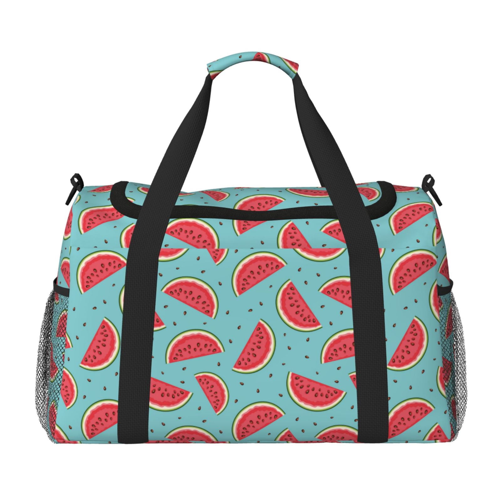 Fuzoiu Watermelon Print Travel Duffle Bag,Carry On Tote Bags,Duffel Bag,Sport Gym Bag, Hospital Bag for Labor and Delivery, Overnight Bag,Luggage Bag