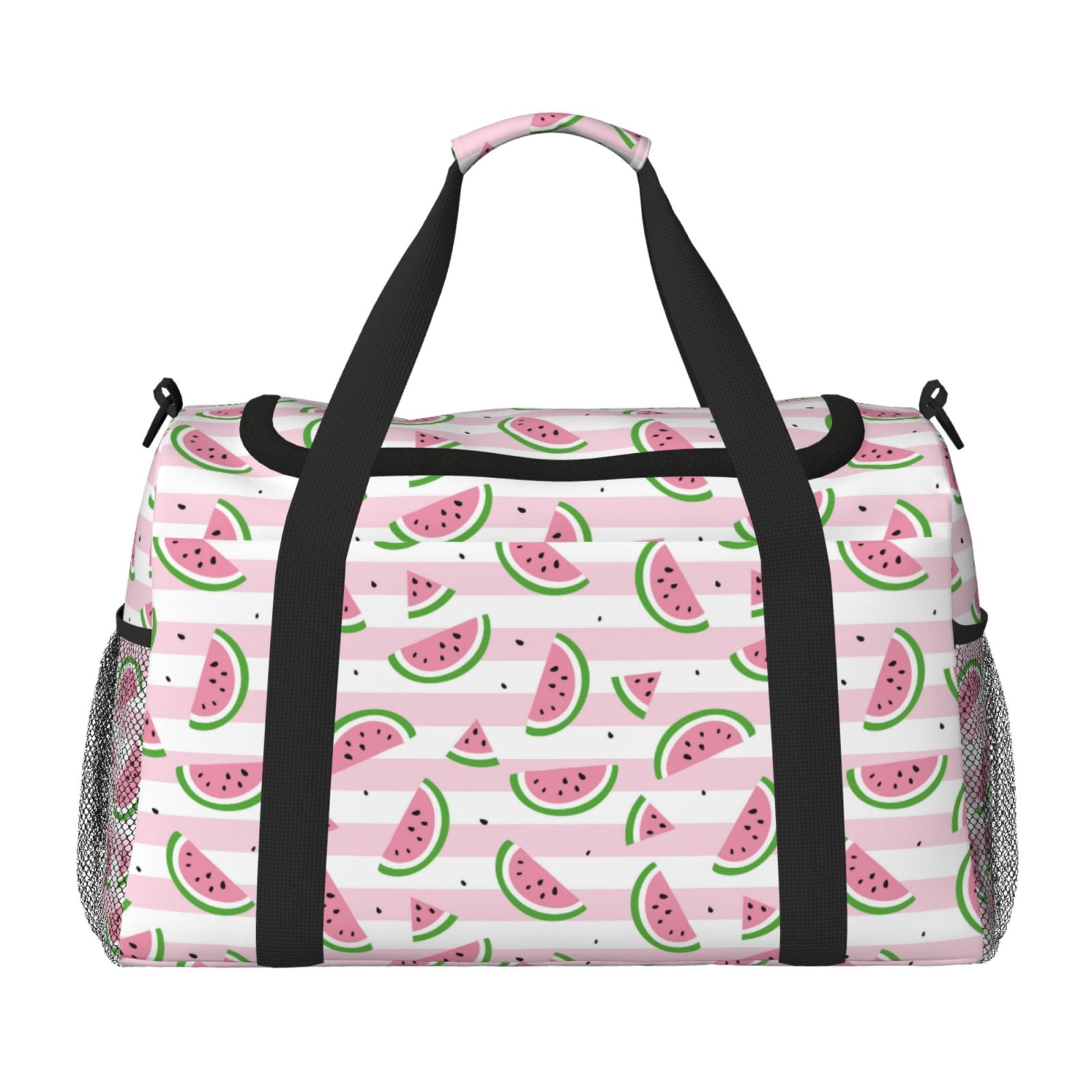 Fuzoiu Watermelon Print Travel Duffle Bag,Carry On Tote Bags,Duffel Bag,Sport Gym Bag, Hospital Bag for Labor and Delivery, Overnight Bag,Luggage Bag